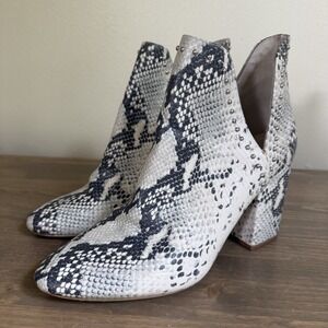 Steve Madden Womens 10M Rockstar‎ Studded Snakeskin Heel Ankle Booties